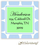 Little Lamb Design Address Labels - Blue Dots