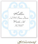 Little Lamb Design Address Labels - Elegant Blue Frame