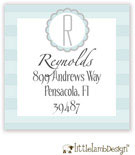 Little Lamb Design Address Labels - Baby Blue Initial