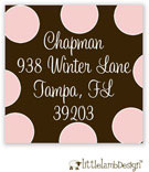 Little Lamb Design Address Labels - Big Pink Dots