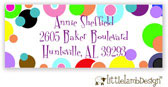 Little Lamb Design Address Labels - Fun Dots