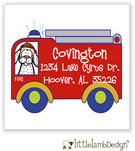 Little Lamb Design Address Labels - Firetruck