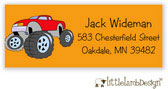 Little Lamb Design Address Labels - Monster Trucks