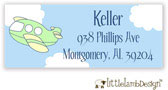 Little Lamb Design Address Labels - Cute Airplane