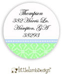 Little Lamb Design Address Labels - Blue and Green