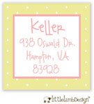 Little Lamb Design Address Labels - Dot Border