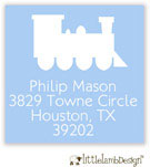 Little Lamb Design Address Labels - Blue Train