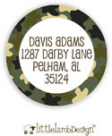 Little Lamb Design Address Labels - Camouflage