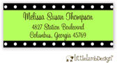 Little Lamb Design Address Labels - Black and White Dots