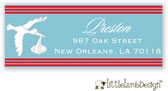 Little Lamb Design Address Labels - Blue Stork