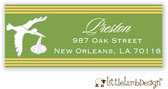 Little Lamb Design Address Labels - Green Stork