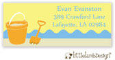 Little Lamb Design Address Labels - Beach Scene