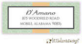 Little Lamb Design Address Labels - Elegant Green