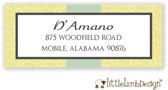 Little Lamb Design Address Labels - Elegant Yellow