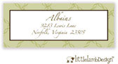 Little Lamb Design Address Labels - Elegant Beige Braid