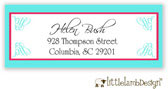 Little Lamb Design Address Labels - Blue and Pink