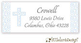 Little Lamb Design Address Labels - Blue Cross