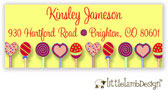 Little Lamb Design Address Labels - Lollipop