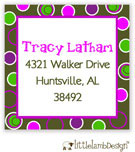 Little Lamb Design Address Labels - Colorful Dots