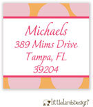 Little Lamb Design Address Labels - Big Pink Dots