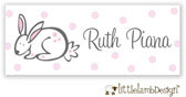 Little Lamb Design Waterproof Labels - Bunny