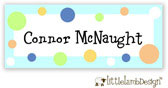 Little Lamb Design Waterproof Labels - Fun Dots