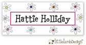Little Lamb Design Waterproof Labels - Daisy