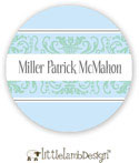 Little Lamb Design Waterproof Labels - Elegant Blue