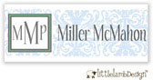 Little Lamb Design Waterproof Labels - Elegant Blue