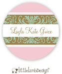 Little Lamb Design Waterproof Labels - Elegant Pink