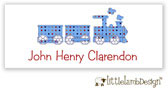 Little Lamb Design Waterproof Labels - Dotted Train