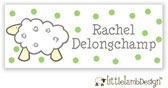 Little Lamb Design Waterproof Labels - Lamb