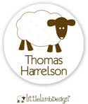 Little Lamb Design Waterproof Labels - Little Lamb Boy
