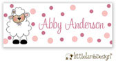 Little Lamb Design Waterproof Labels - Cute Lamb