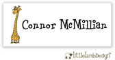 Little Lamb Design Waterproof Labels - Giraffe
