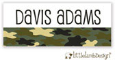 Little Lamb Design Waterproof Labels - Camouflage