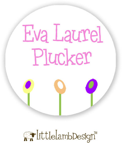 Little Lamb Design Waterproof Labels - Simple Flowers Little Lamb Design Waterproof Labels - Simple Flowers