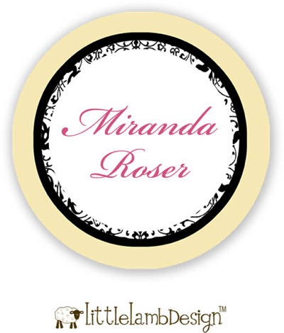 Little Lamb Design Waterproof Labels - Lacey
