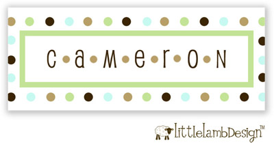 Little Lamb Design Waterproof Labels - Small Dots Little Lamb Design Waterproof Labels - Small Dots