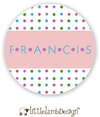 Little Lamb Design Waterproof Labels - Small Dots Little Lamb Design Waterproof Labels - Small Dots