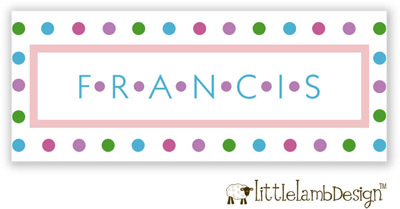 Little Lamb Design Waterproof Labels - Small Dots Little Lamb Design Waterproof Labels - Small Dots