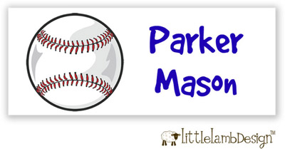 Little Lamb Design Waterproof Labels - Baseball Little Lamb Design Waterproof Labels - Baseball