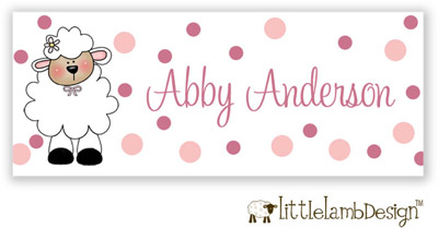 Little Lamb Design Waterproof Labels - Cute Lamb Little Lamb Design Waterproof Labels - Cute Lamb