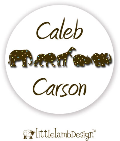 Little Lamb Design Waterproof Labels - Zoo Animals Little Lamb Design Waterproof Labels - Zoo Animals