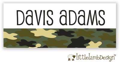 Little Lamb Design Waterproof Labels - Camouflage