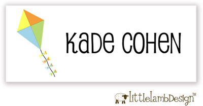 Little Lamb Design Waterproof Labels - Kite