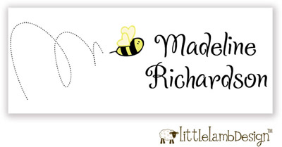 Little Lamb Design Waterproof Labels - Bee