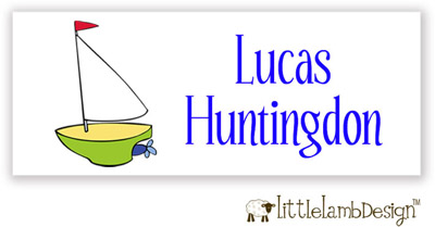 Little Lamb Design Waterproof Labels - Sailboat Little Lamb Design Waterproof Labels - Sailboat