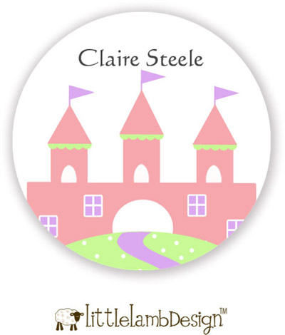 Little Lamb Design Waterproof Labels - Castle Little Lamb Design Waterproof Labels - Castle