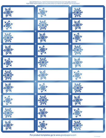 Holiday Address Labels by Masterpiece Studios (Blue Foil Snowflake)
